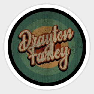 Circle Retro Vintage Drayton Farley Sticker